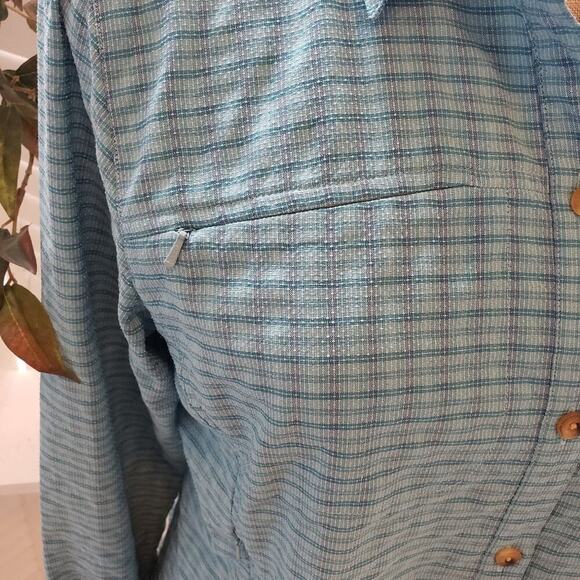 LL BEAN PLAID MULTI ZIP POCKET OUTDOOR BUTTONDOWN SIZE SMALL - Picture 5 of 6